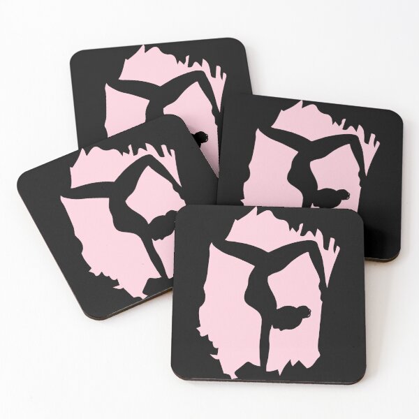 Item preview, Yoga Handstand Pose Pink Color Splash designed and sold by humnoo.