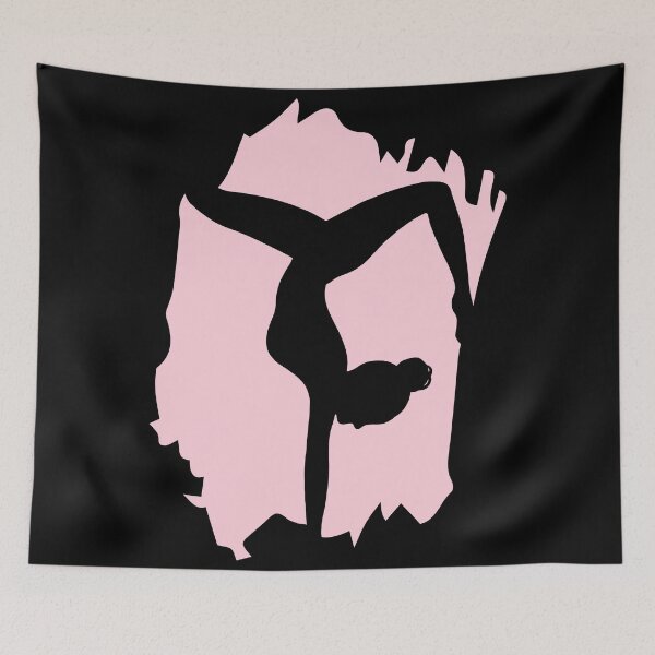 Item preview, Yoga Handstand Pose Pink Color Splash designed and sold by humnoo.