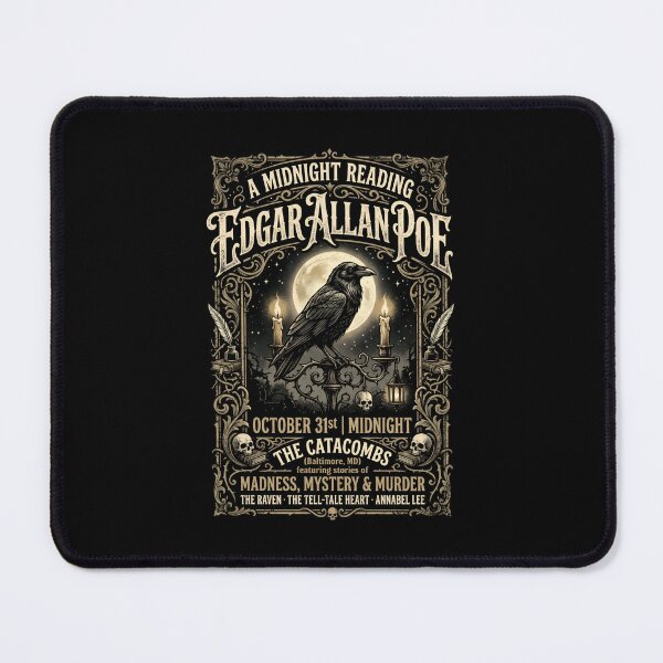 Item preview, A Midnight Reading Edgar Allan Poe Madness Mystery and Murder Design designed and sold by Fenay Designs.