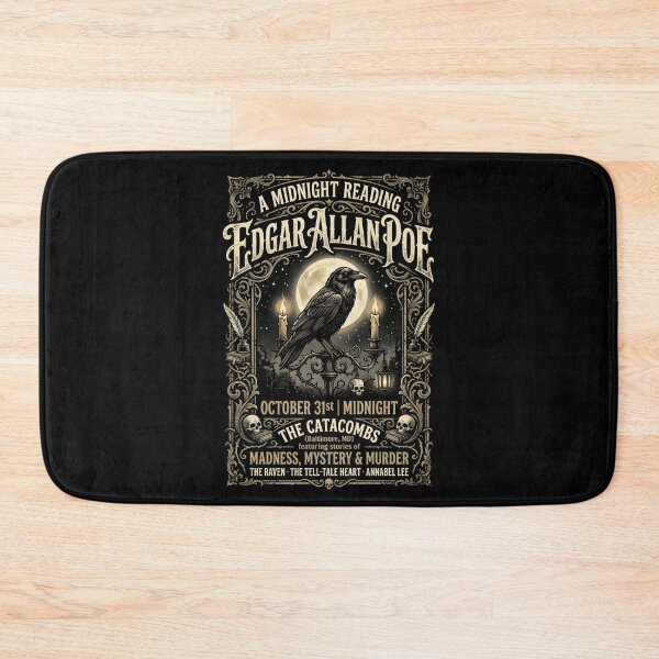 Item preview, A Midnight Reading Edgar Allan Poe Madness Mystery and Murder Design designed and sold by Fenay Designs.