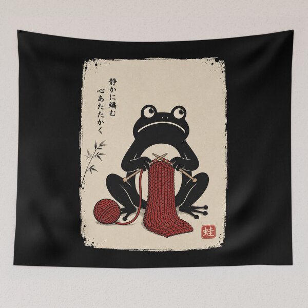 Item preview, Japanese Grumpy Frog Knitting Sewing Cute Crochet designed and sold by will freed18.