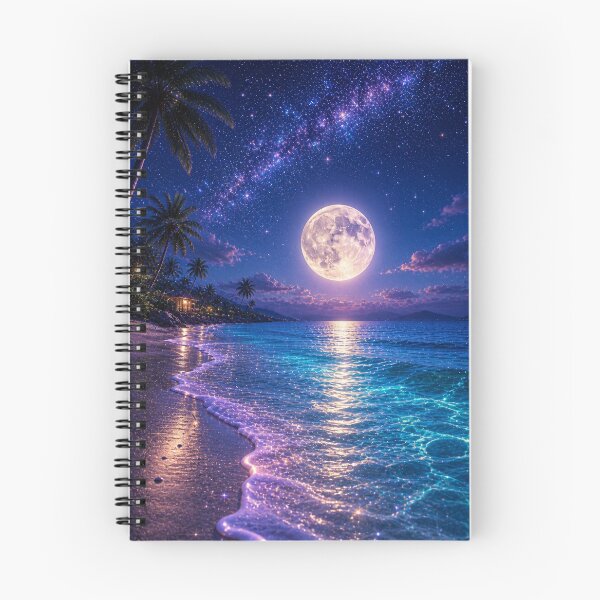 Item preview, Fantasy Moon Beach Art designed and sold by AureliasDesignStudio.