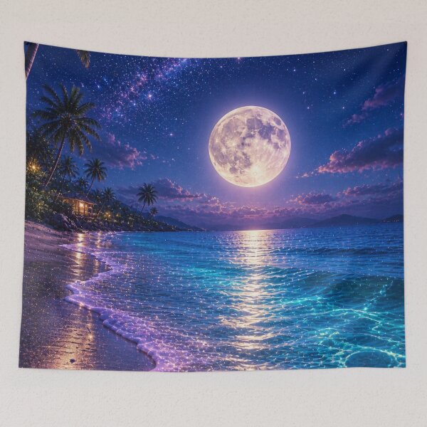 Item preview, Fantasy Moon Beach Art designed and sold by AureliasDesignStudio.