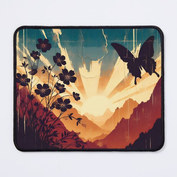 Item preview, Grunge Landsapce and Butterfly, Ai Generated Art designed and sold by ACC .
