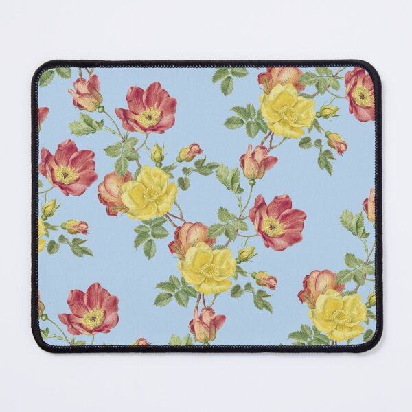 Item preview, Vintage Wildflower Seamless Pattern – Yellow & Red Roses designed and sold by joharas.