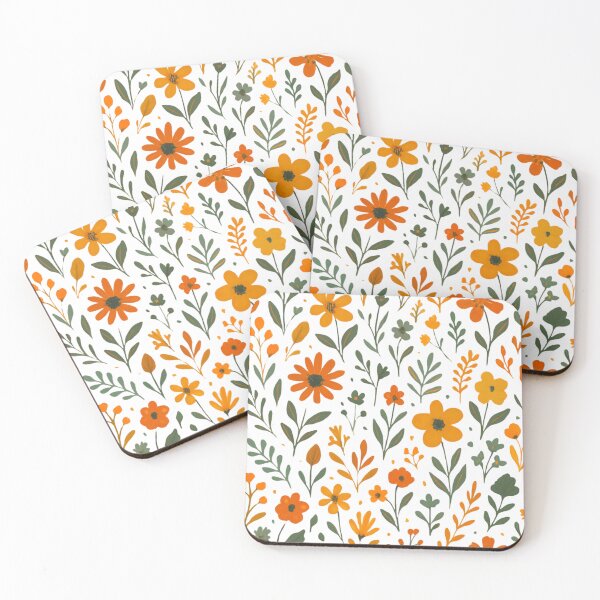 Item preview, Vibrant Orange & Yellow Floral Pattern designed and sold by adlkh.