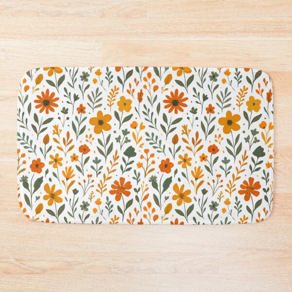 Item preview, Vibrant Orange & Yellow Floral Pattern designed and sold by adlkh.