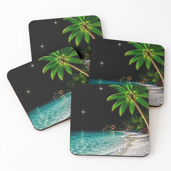Item preview, Glitter Beach Night Art designed and sold by AureliasDesignStudio.