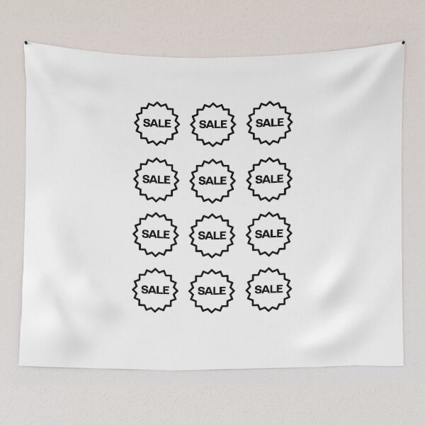 Item preview, Black & White Sale Badge Sticker Pack - Starburst Promotional Icons designed and sold by joharas.