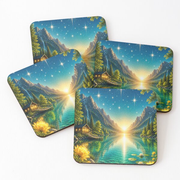 Item preview, Mountain Lake Art Work designed and sold by AureliasDesignStudio.