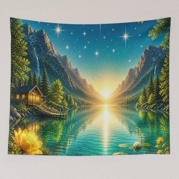 Item preview, Mountain Lake Art Work designed and sold by AureliasDesignStudio.