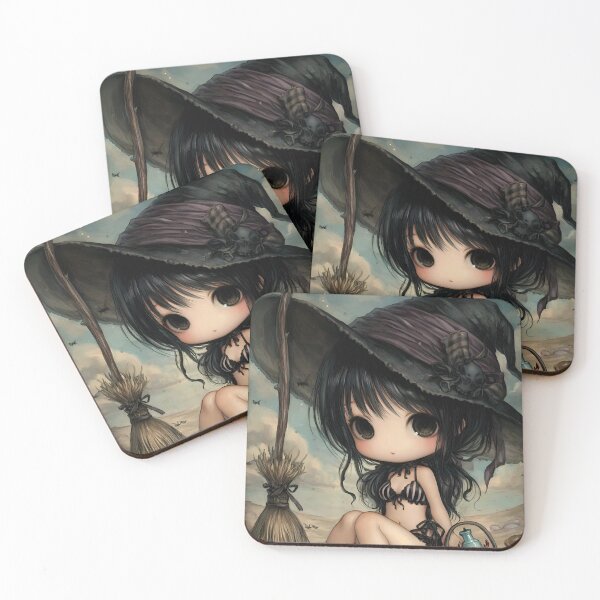 Item preview, Cute Beach Witch Summerween Design | Gothic Summer Art designed and sold by InkAndGloom.