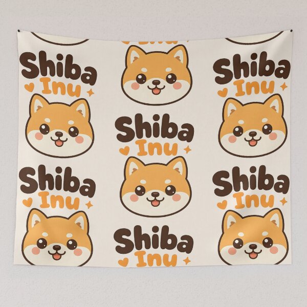 Item preview, Shiba Inu Kawaii Face Cute Dog Cartoon designed and sold by blankTeeShirt.