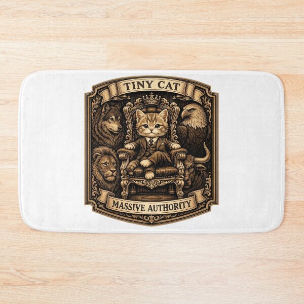 Item preview, Tiny Cat Massive Authority Funny Kawaii Cat Meme Gift designed and sold by YMLux.
