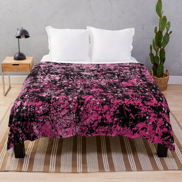 Aperçu de l'œuvre Éclaboussure de couleur de texture grunge rose et noir créée et vendue par humnoo.