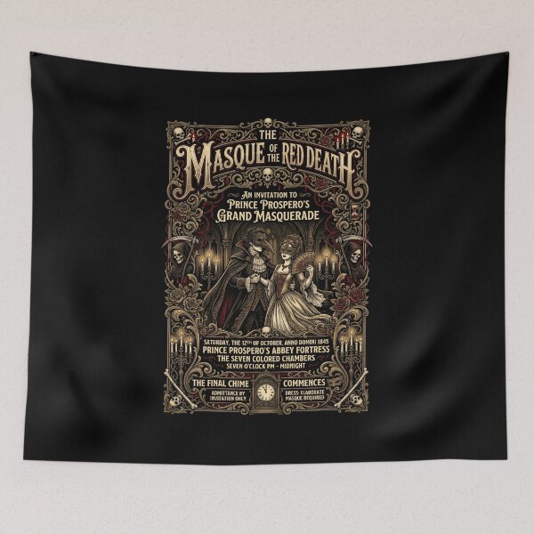 Item preview, The Masque of the Red Death Prince Prospero Grand Masquerade Poster designed and sold by Fenay Designs.