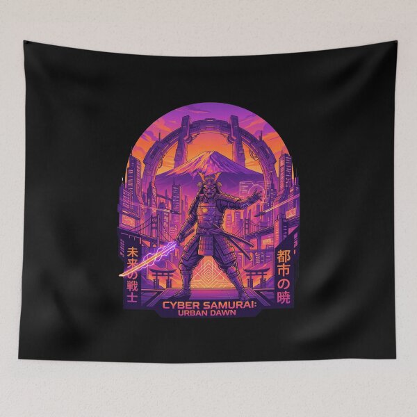 Item preview, Cyberpunk Anime Samurai Sunset – Futuristic Japanese Warrior Streetwear Gift designed and sold by Im-Ara.