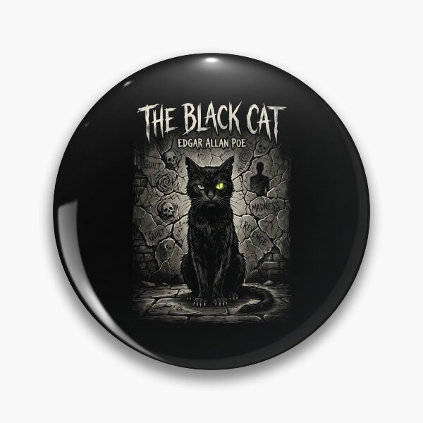 Item preview, The Black Cat Edgar Allan Poe Guilt Madness Revenge Gothic Design designed and sold by Fenay Designs.