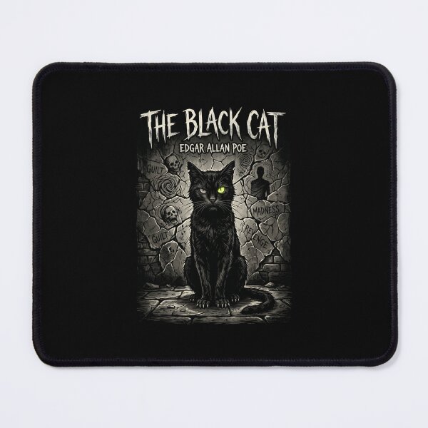 Item preview, The Black Cat Edgar Allan Poe Guilt Madness Revenge Gothic Design designed and sold by Fenay Designs.
