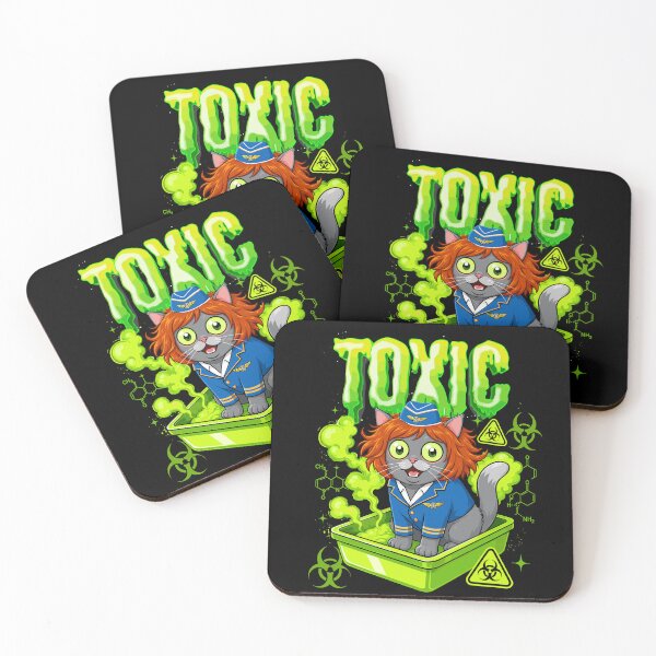 Item preview, Toxic Cat Y2K Pop Art designed and sold by Pop Rewind HQ.