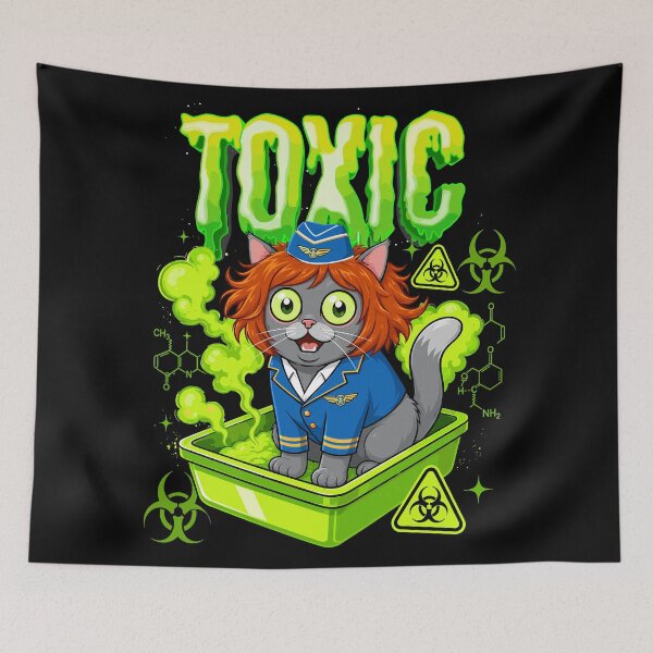Item preview, Toxic Cat Y2K Pop Art designed and sold by Pop Rewind HQ.