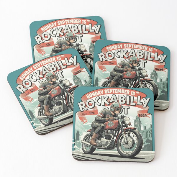Item preview, Rockabilly Riot Vintage Motorcycle Shirt | Retro Cafe Racer Biker Design | Classic Rock & Roll Speedway Art designed and sold by ObsidianUruk.