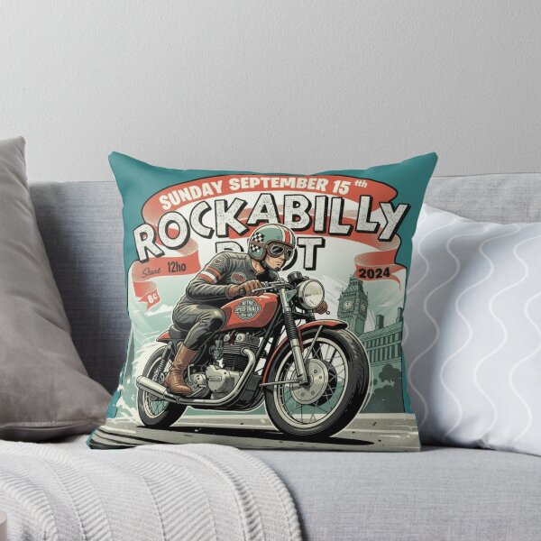 Item preview, Rockabilly Riot Vintage Motorcycle Shirt | Retro Cafe Racer Biker Design | Classic Rock & Roll Speedway Art designed and sold by ObsidianUruk.