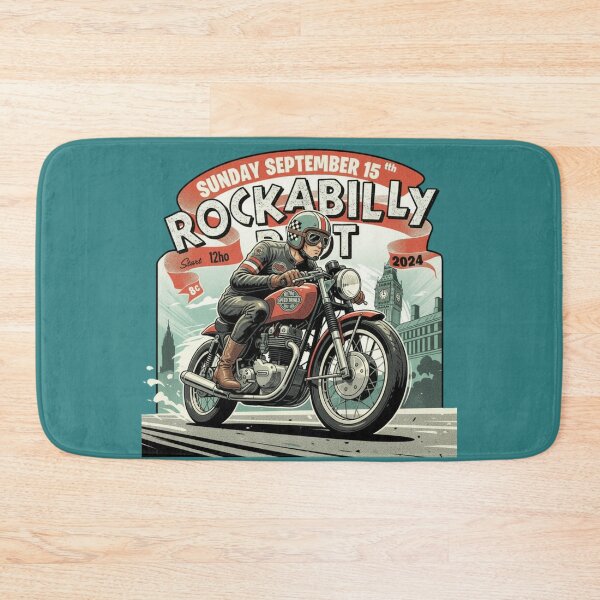 Item preview, Rockabilly Riot Vintage Motorcycle Shirt | Retro Cafe Racer Biker Design | Classic Rock & Roll Speedway Art designed and sold by ObsidianUruk.