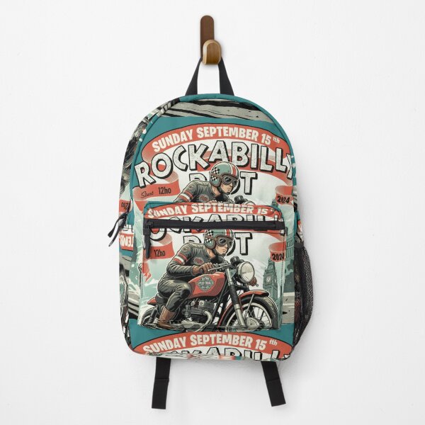 Item preview, Rockabilly Riot Vintage Motorcycle Shirt | Retro Cafe Racer Biker Design | Classic Rock & Roll Speedway Art designed and sold by ObsidianUruk.