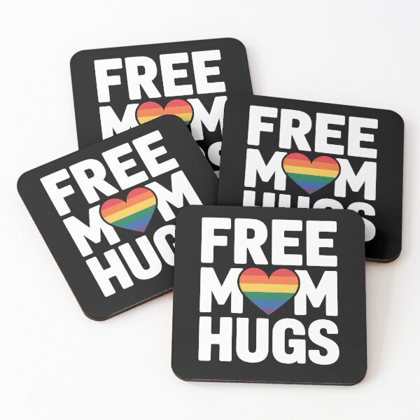 Item preview, Cita de aliado LGBTQ+ Rainbow Pride Free Mom Hugs designed and sold by Say It With Ink.