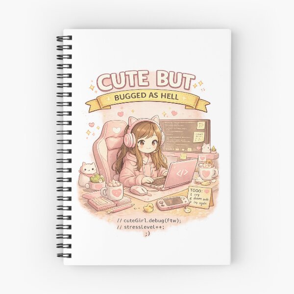 Item preview, Cute But Bugged As Hell – Funny Girl Programmer Coding designed and sold by YamiSociety.