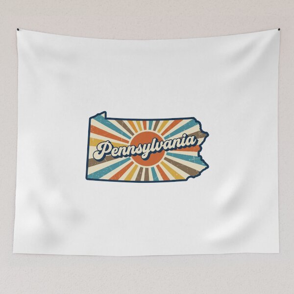 Item preview, Pennsylvania Retro Sunset State Silhouette – Vintage Distressed Design designed and sold by Paper Drip.