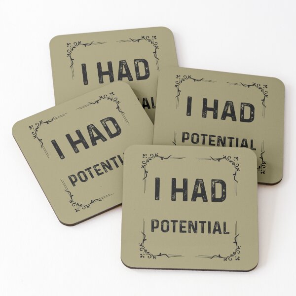 Item preview, I Had Potential, Retro Physics Joke, Vintage Style designed and sold by artprintschabab.