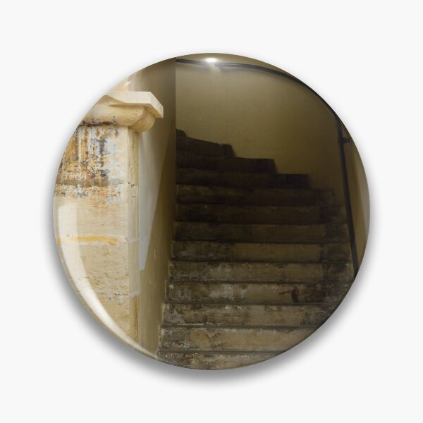 Item preview, Old Stone Staircase Through Arched Entrance In Historic Building With Weathered Texture designed and sold by Nmallia.