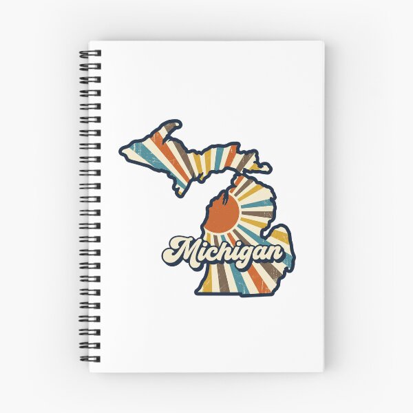Item preview, Michigan Retro Sunset State Silhouette – Vintage Distressed Design designed and sold by Paper Drip.