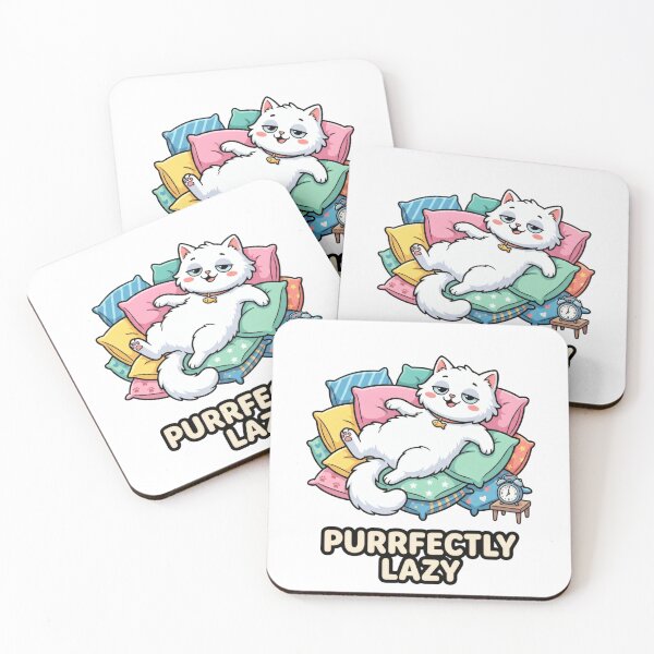 Item preview, Purrfectly Lazy - Professional Napper Kawaii Cat designed and sold by Wennity.