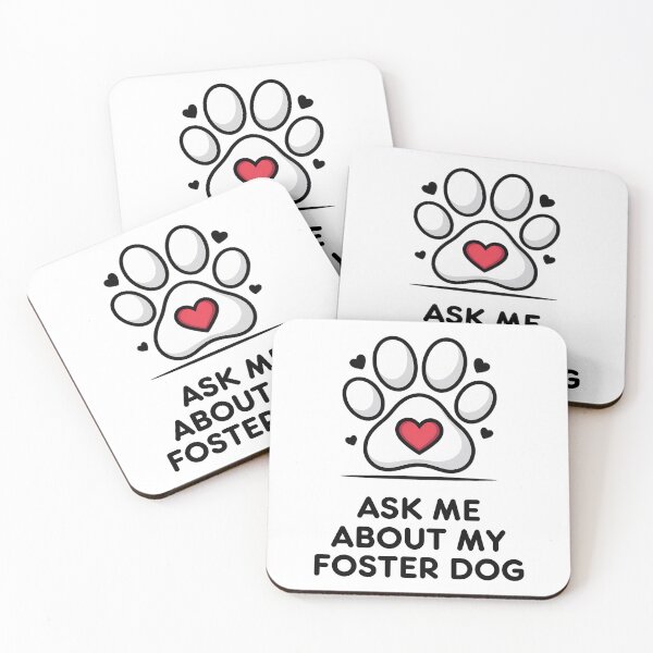 Item preview, Ask Me About My Foster Dog – Paw Print with Heart Cute Dog Lover Design designed and sold by ArcticFoxStudio.