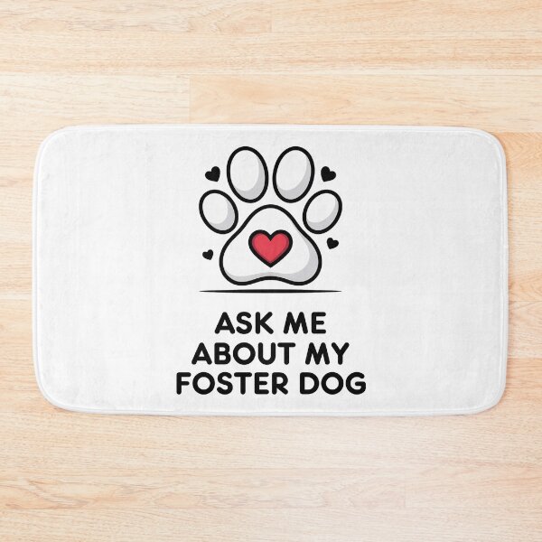 Item preview, Ask Me About My Foster Dog – Paw Print with Heart Cute Dog Lover Design designed and sold by ArcticFoxStudio.