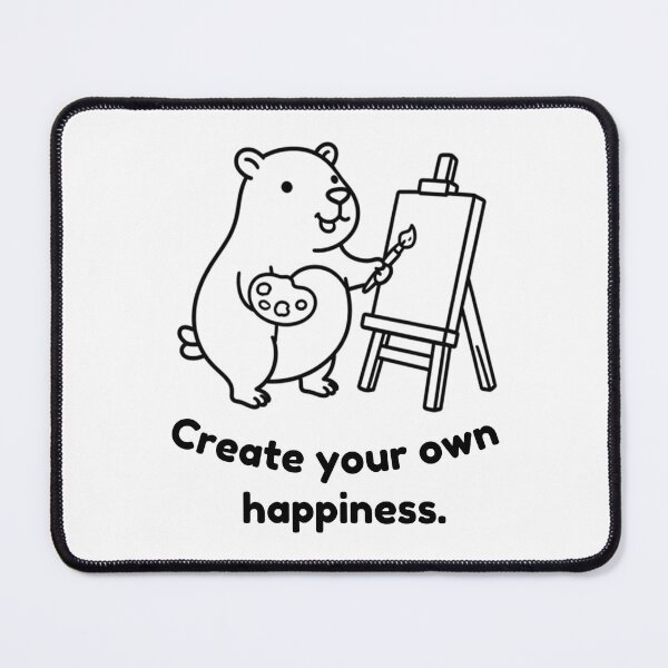 Item preview, Create Your Own Happiness Capybara – Simple Minimalist Animal Design designed and sold by PAPIRO SIGLO XXI.