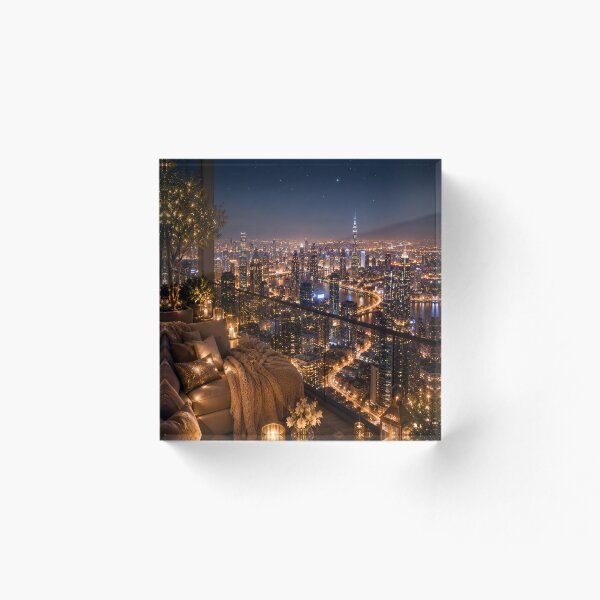 Artikelvorschau, Skyline-Blick, Kunst bei Nacht entworfen und verkauft von AureliasDesignStudio.