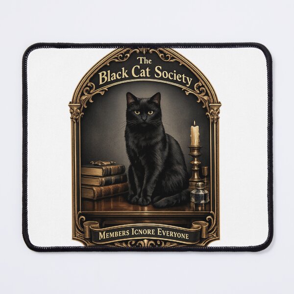 Item preview, The Black Cat Society Members Ignore Everyone Funny Cat Lover Gift designed and sold by YMLux.