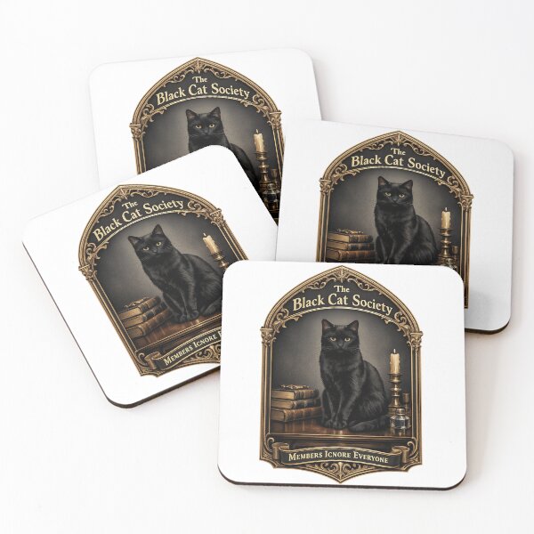 Item preview, The Black Cat Society Members Ignore Everyone Funny Cat Lover Gift designed and sold by YMLux.