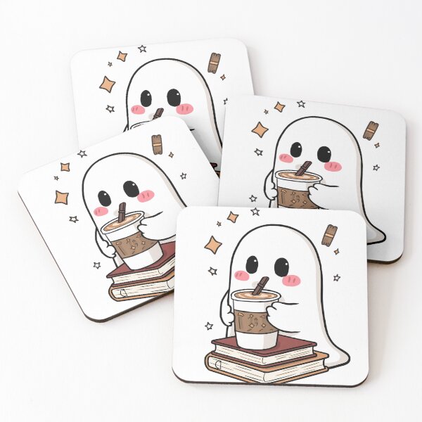 Item preview, Books, Boos & Coffee – Cute Cozy Ghost Design designed and sold by PrintologyAura.