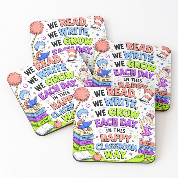 Item preview, We Read We Write We Grow Each Day – Teacher Shirt designed and sold by RJsTees.