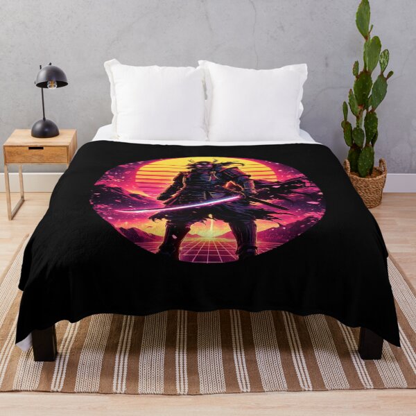 Item preview, Retro Anime Samurai Sunset Warrior – Cool Japanese Synthwave Aesthetic Gift for Anime Fans designed and sold by Im-Ara.