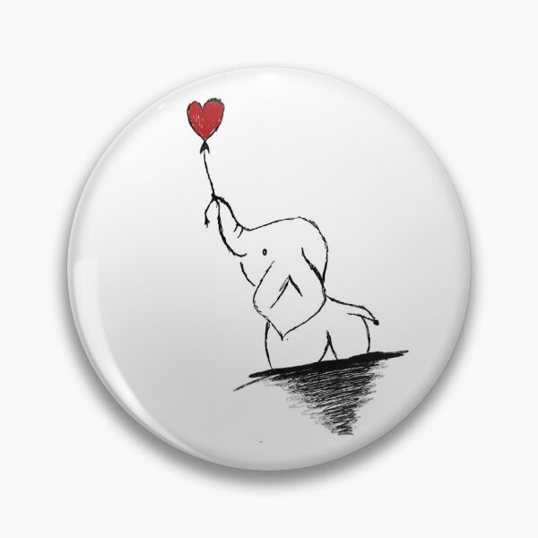 Item preview, Elephant With Heart - Line Art designed and sold by DesineVS.