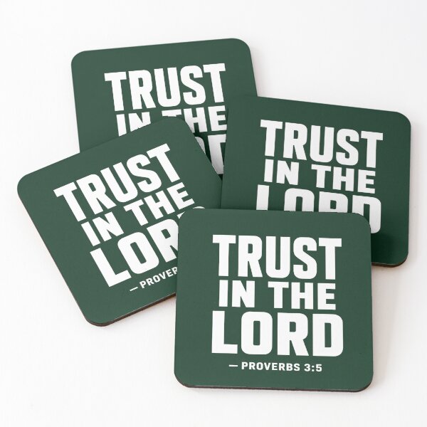 Item preview, Trust in the Lord Proverbs 3:5 Christian Faith Scripture Art Print Bold Design designed and sold by ebocraft.