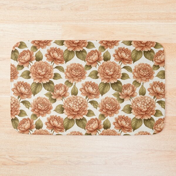 Item preview, Terracotta Rust Watercolor Botanical Earthy Floral Pattern designed and sold by Inkworksbyshery.