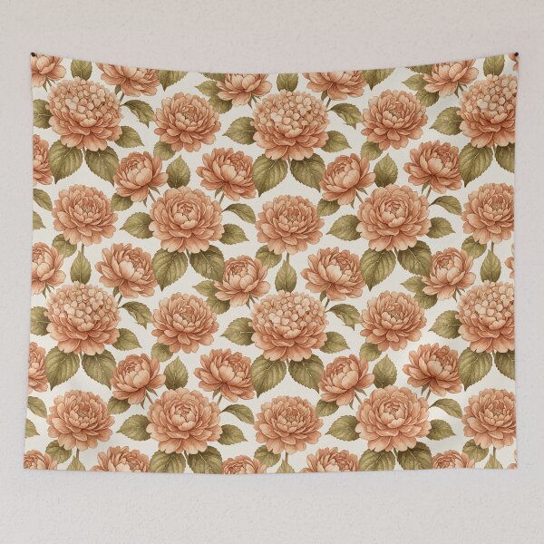 Item preview, Terracotta Rust Watercolor Botanical Earthy Floral Pattern designed and sold by Inkworksbyshery.