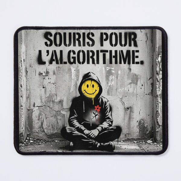 Item preview, Mouse for the Algorithm – Street Art AI Protest Hoodie Design designed and sold by PLUSHIWORLDtm.
